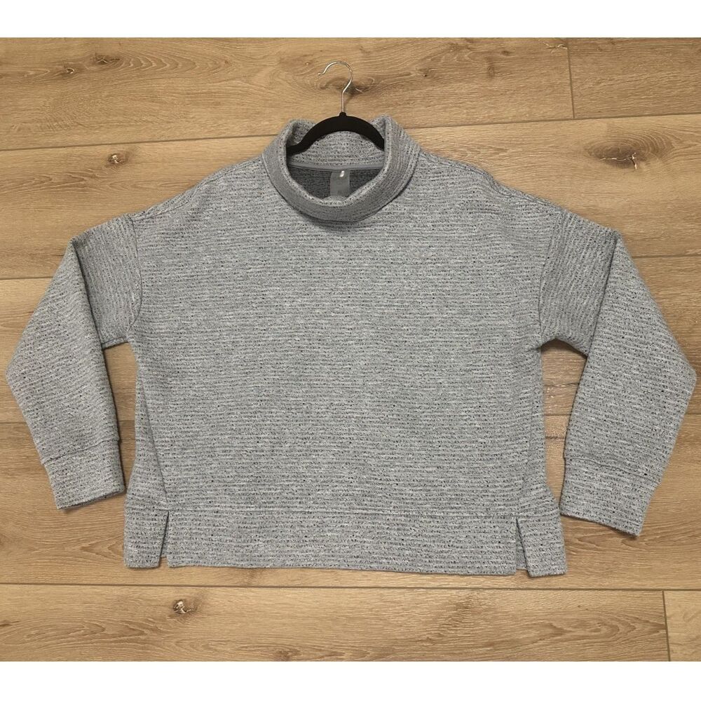 Calia Women's Pullover Sweatshirt Mock Neck Turtleneck Gray XL EUC